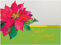 Warm thoughts and best wishes for joyful holidays and a happy New Year. Perfect Poinsettia Holiday Card H4217U-AA